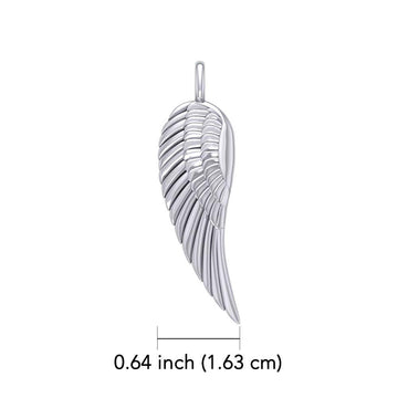 Angel Wing 14K White Gold Pendant WPD2932 - Jewelry